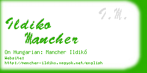 ildiko mancher business card